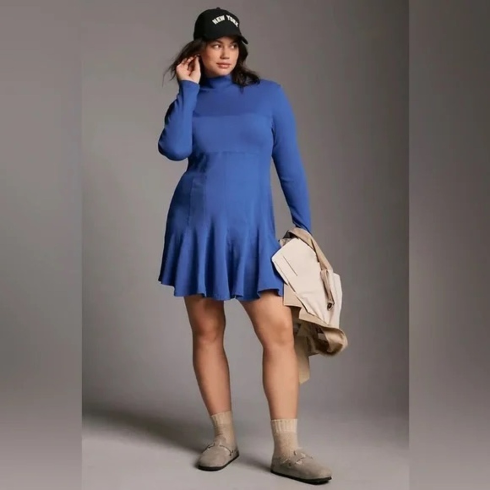 Anthropologie | Daily Practice by Anthropologie Long-Sleeve Mini Swing Dress 1X